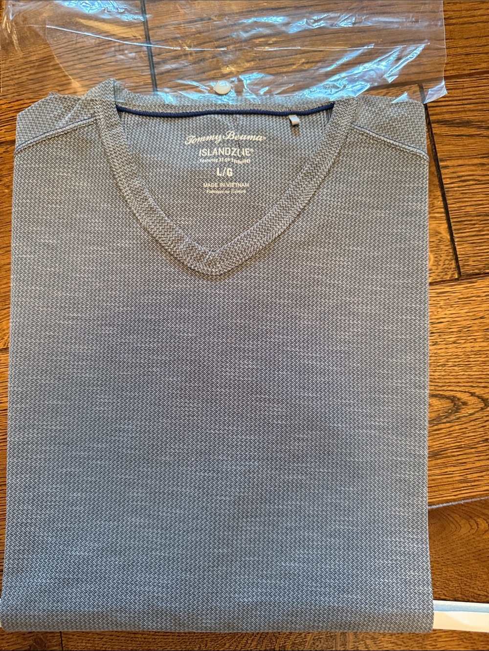 Tommy Bahama IslandZone Men's V-Neck Sweater - Blue Gray